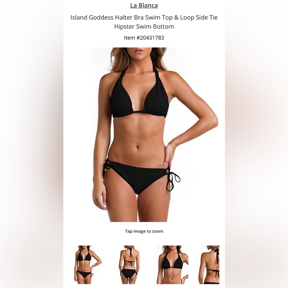 La Blanca Black Classic Bikini Set